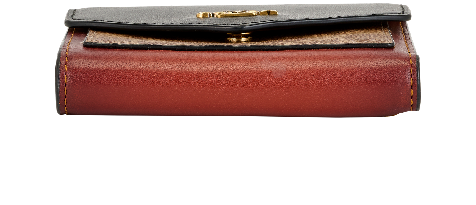 Coach Signature Small Wallet, &pound;70, Accessories, Black/Brown, Leather, Top view